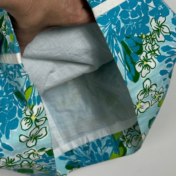 Lilly Pulitzer Originals Blue Floral Mini Dress‎ Size 2 Pockets Preppy Resort - Picture 9 of 15